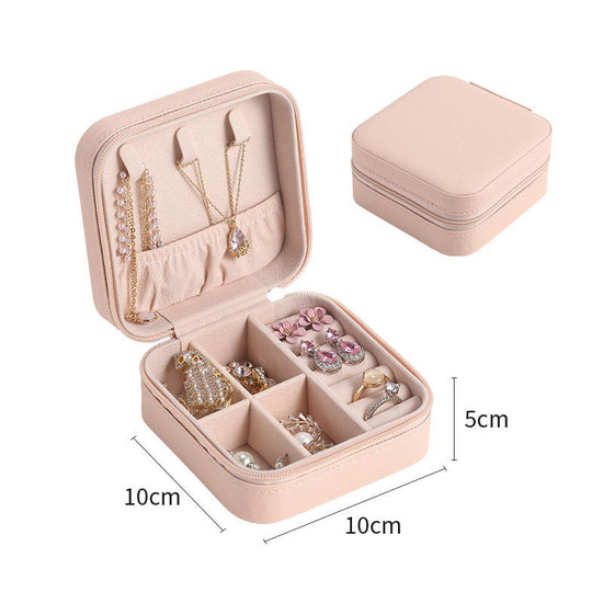 Boîte de rangement à fermeture éclair pour bijoux